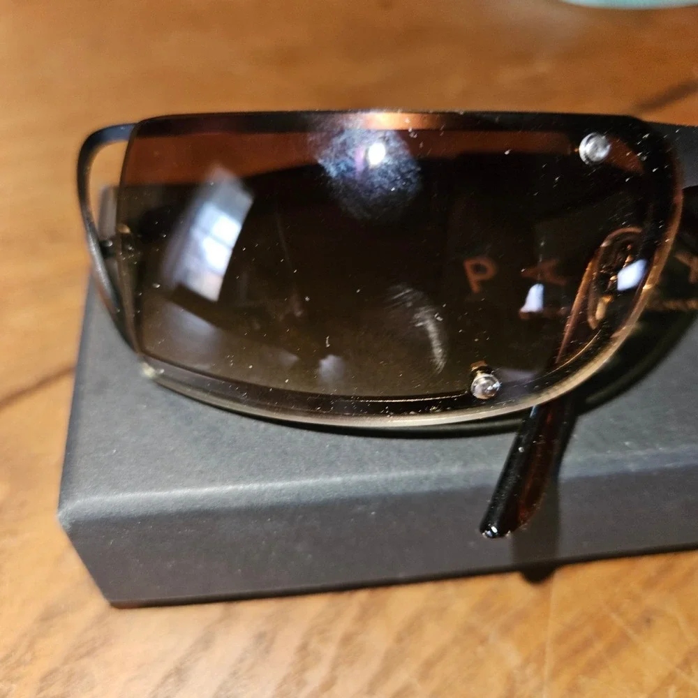 PAMIX Y2K Sunglasses Grey Frame Gradient Brown Lens B0BFNNDRKS New In Box‎